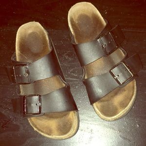 Black Leather Birkenstock Sandals size 37